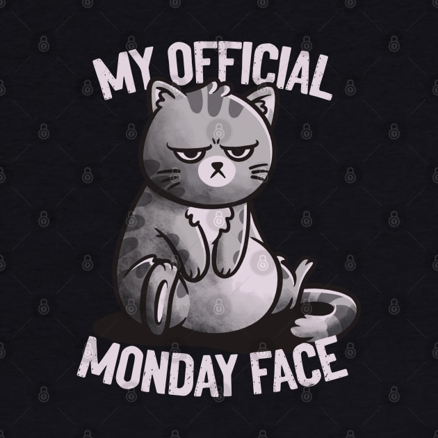 My Official Monday Face Cute Funny Cat Gift by eduely